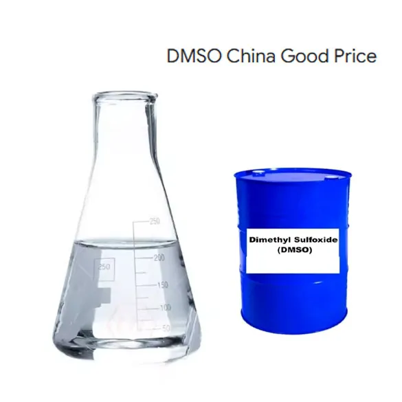 Dimetilsolfossido DMSO liquido CAS 67-68-5 di alta qualità al 99,9%.